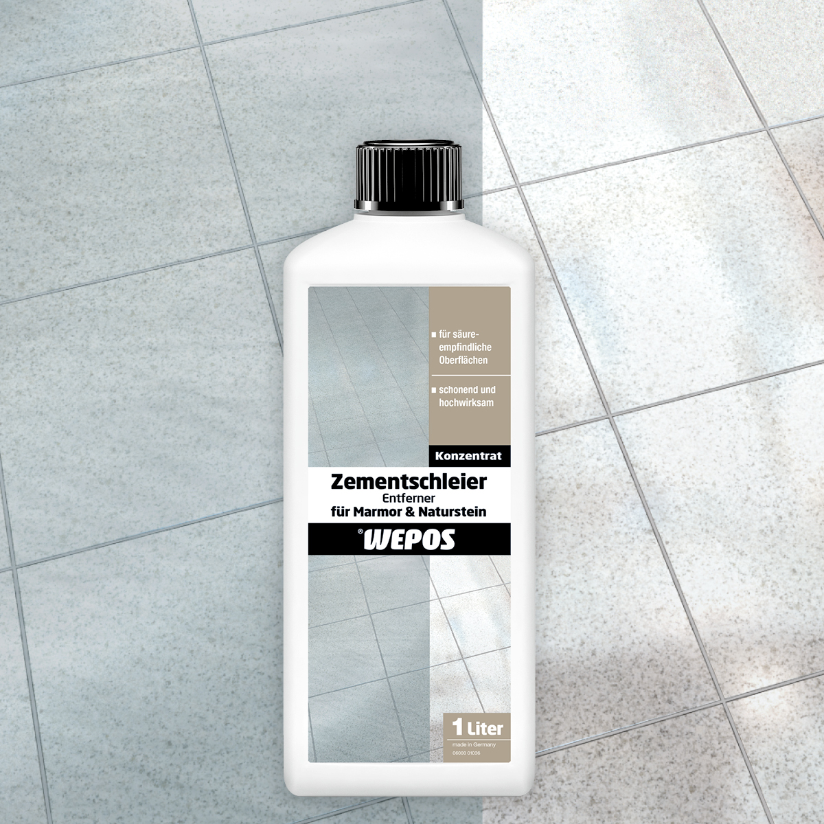 Cement Residue Remover for Marble & Natural Stone Kunststoffflasche: Zementschleifer Entferner