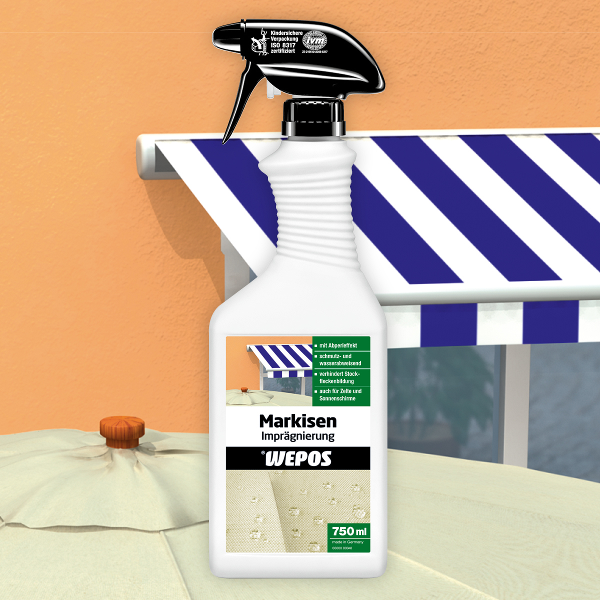 Markisen Imprägnierung Sprühflasche Wepos Markisen Imprägnierung