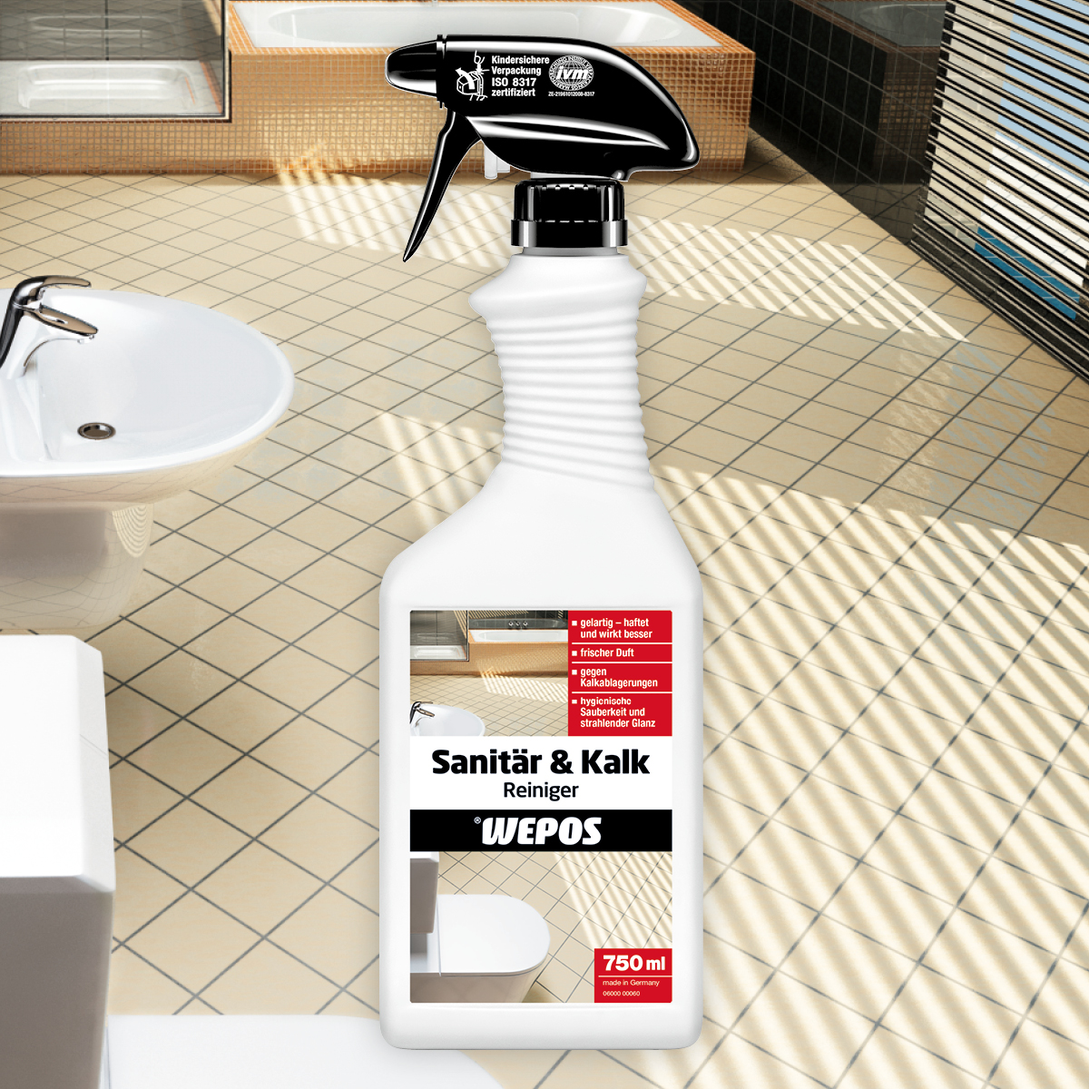 Sanitary Power Cleaner Sprühflache Sanitär- & Kalkreiniger