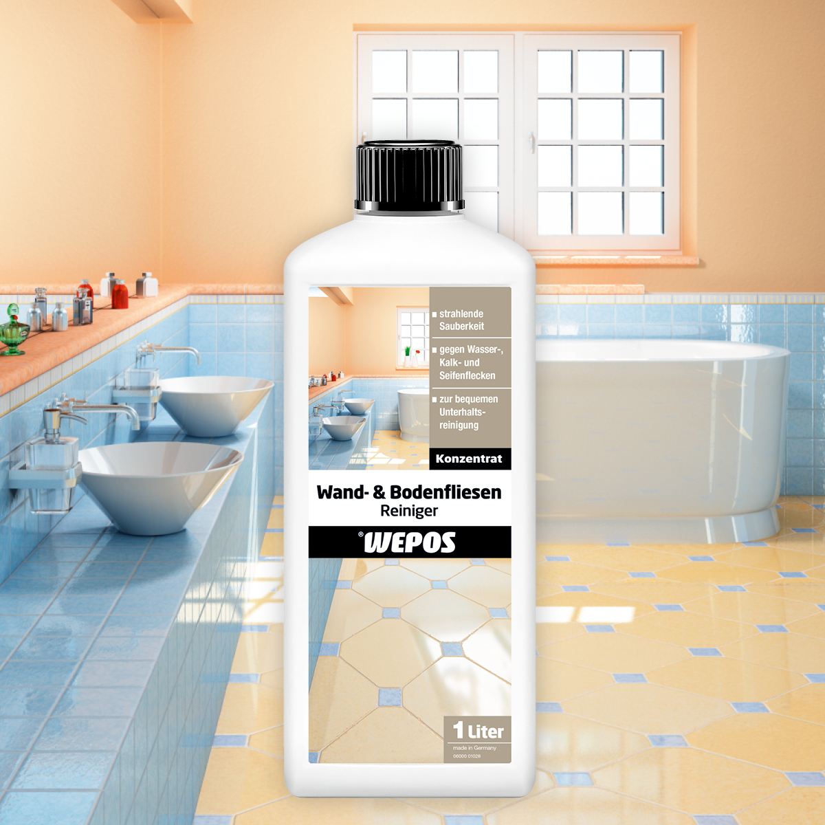 Tile Cleaner Kunststoffflasche: Wand- und Bodenfliesenreiniger