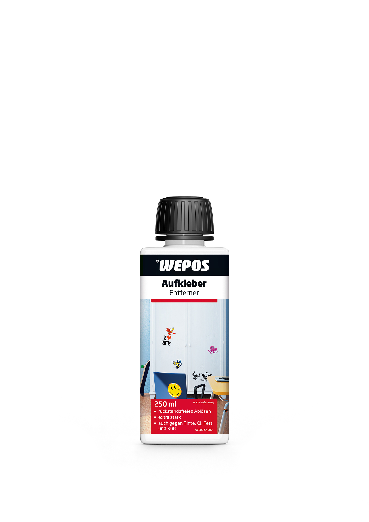 Flasche: Wepos Aufkleber Entferner