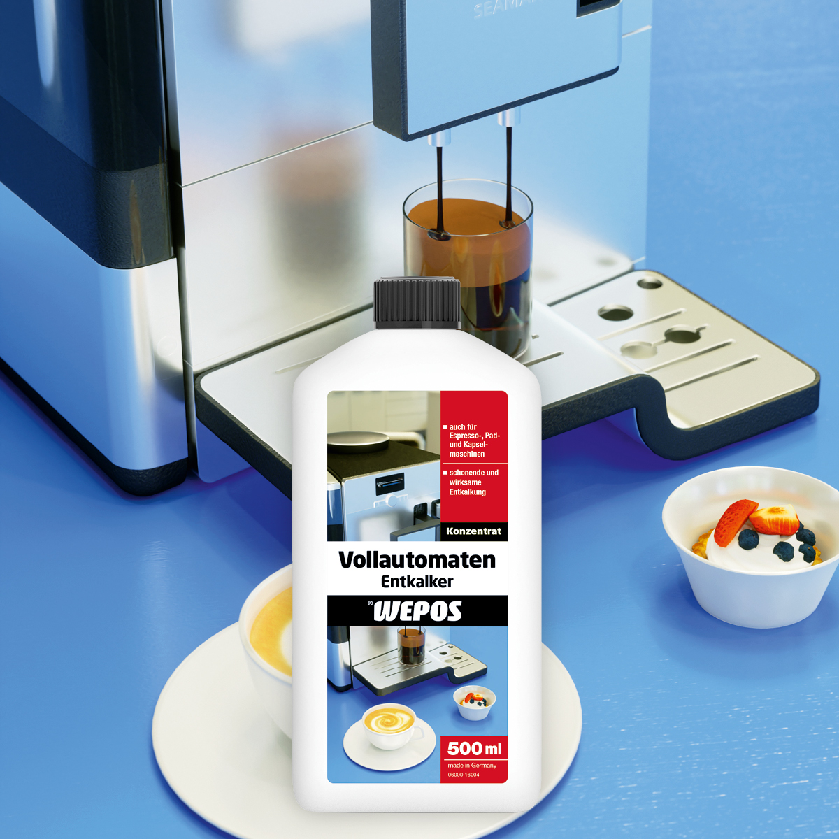 Fully Automatic Coffee Machine Descaler Kunststoffflasche: Wepos Vollautomaten Entkalker